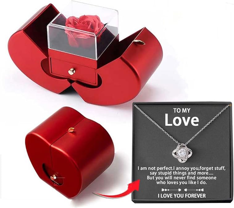 Eternal Rose Jewelry Box With Necklace | To My Love