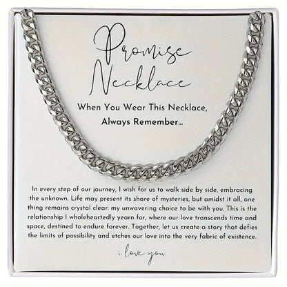 Promise Necklace For Him, Boyfriend Gift