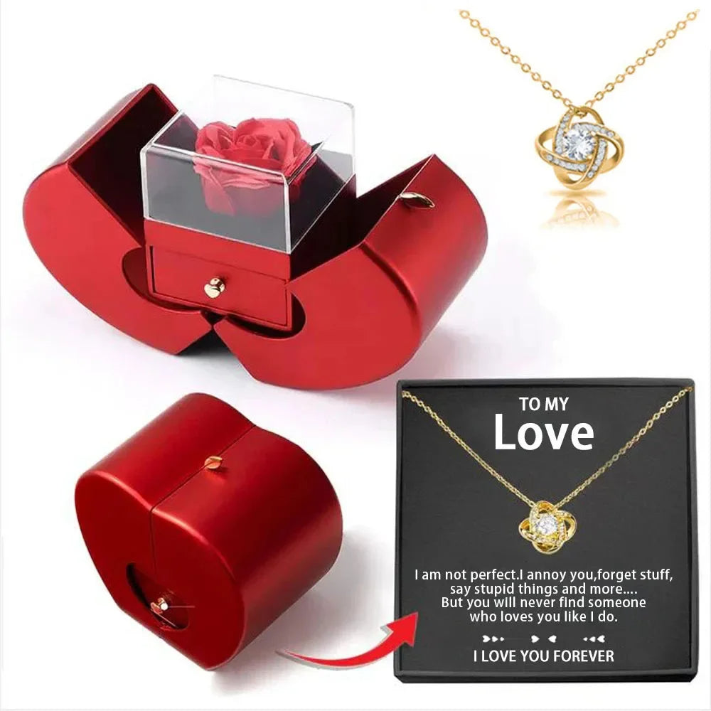 Eternal Rose Jewelry Box With Necklace | To My Love